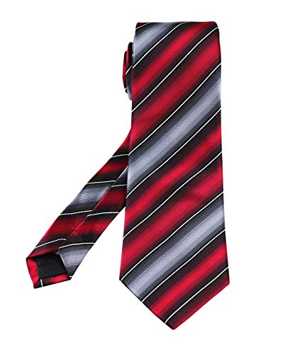 Image of Elfeves Men's Modern Striped Patterned Formal Ties College Daily Woven Neckties