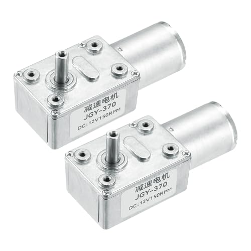Motor reductor reversible de 12V y 150 RPM con eje en D de 6 mm para barredoras, 2 uds