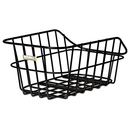 Basil Cento Aluminum Rear Bicycle Basket - Black