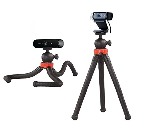 Suporte de tripé flexível de 30 cm para gravador de zoom H6 H5 H4n H2n H1n - Acetaken preto + vermel
