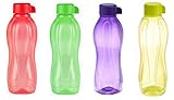 tupperware new eco bottle 1 liter 4 x Tupperware Eco Safe Water Bottle (1 ltr. Each) verschiedene Farben