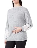 Dorothy Perkins Maternity Damen Lace Sleeve Top Bluse, Grey Marl, 6