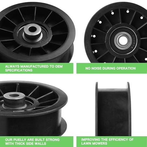 TENGMUJX 116-2456 Flat Idler Pulley Fit Exmark Lazer Z Pioneer Radius Quest E P S X Series Toro Titan Lawer Mower 74452 74460 74461 74462 Lawn Mowers Pulley 2 Pack by TENGMUJX - Used condition - Image 4