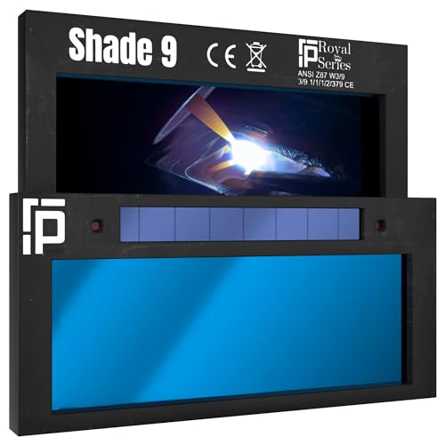 Image of Ridge Products | HD Shade 9 Auto Darkening Welding Lens | Cool Blue Welding Lens 2x4 1 /4 | Shade 9 Welding Lens Auto Darkening | Perfect for a Sugar Scoop Welding Hood or Pancake Welding Hood