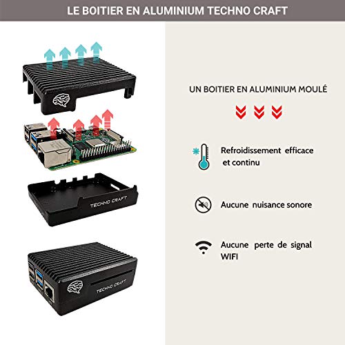 TECHNO CRAFT Raspberry Pi 4 Model B, 4 GB RAM + 32 GB klasse 10, micro-SD-kaart, officiële voeding Raspberry Pi4… - Afbeelding 5