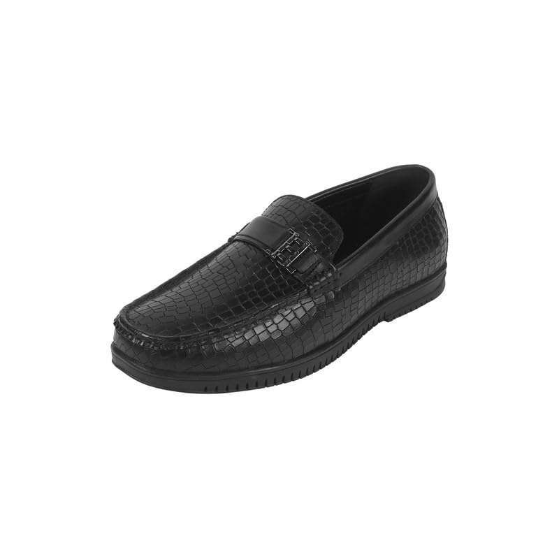 Men's Leather Comfort Formal Stylish Moccasin Shoes-image-26