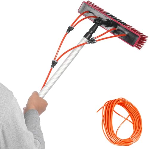 Brosse de nettoyage de panneaux solaires télescopique pour l'entretien écologique du toit