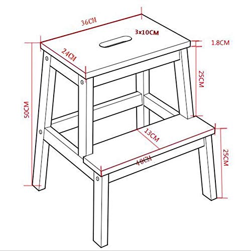 Taburete de escalada plegable DASHADAO en madera maciza para hogar 7