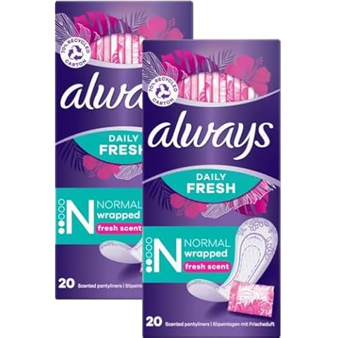 Always Daily Fresh Singles Pantyliners, 2 Pack Cover