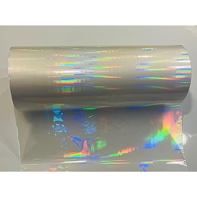 Rainbow Holographic Laminating Film - 1.6mil 12.75 x 1000', 3 Core, Clear Gloss
