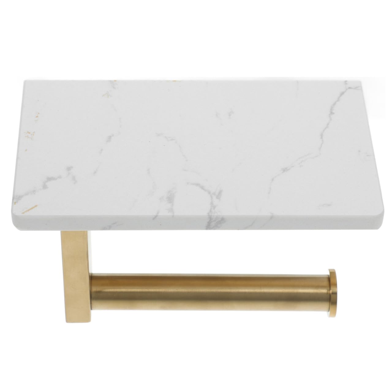 Porta Mensola da Inossidabile Muro Carta Acciaio in Igienica Marmo Organizzatrice Elegante Moderno Colore Oro per Bagno