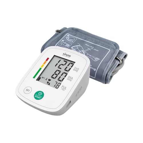 Kinetik Wellbeing Blood Pressure Monitor - Fully Automatic Upper Arm Bp Monitor, Home Use with Irregular Heartbeat Detection, 30 Memory, Standard Cuff 22-32cm - In Association with St John's Ambulance