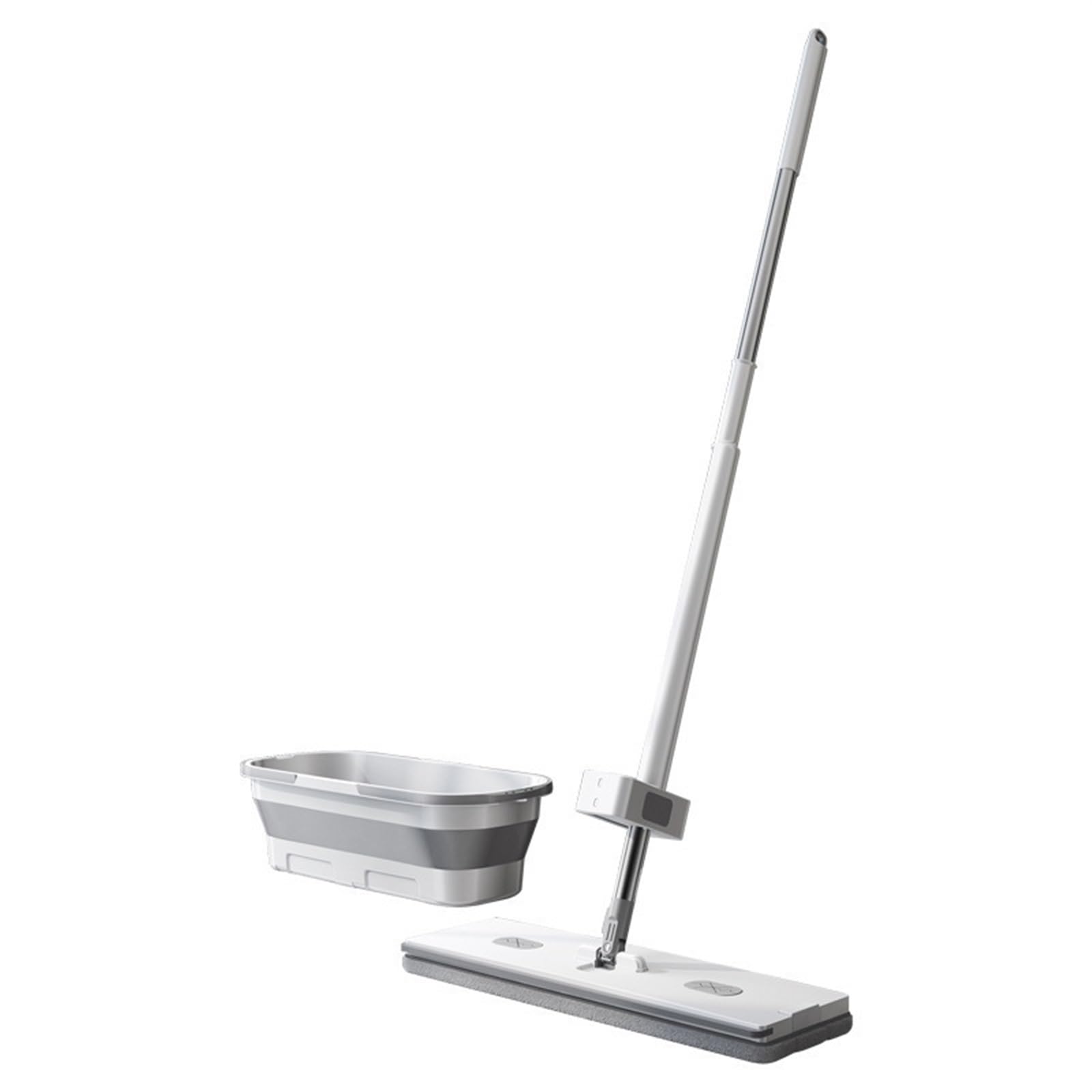 Juego de fregona de limpieza del hogar con cubo, mopa de microfibra húmeda y seca para suelos, paño plano incluido