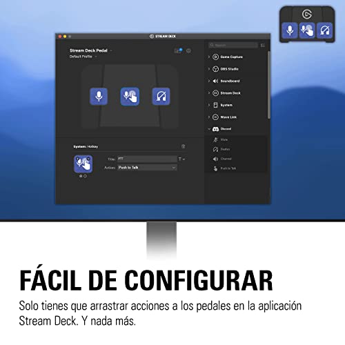 Variante de Elgato Stream Deck Pedal controlador manos libres 3 pedales