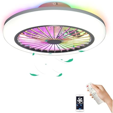 LIJIZAMI Smart Ceiling Fan with RGB Cover