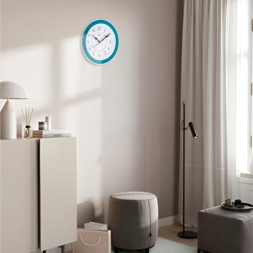 Image of Matiz Analog 30 cm X 30 cm Wall Clock | Brown | with Glass | Standard| 107 Green