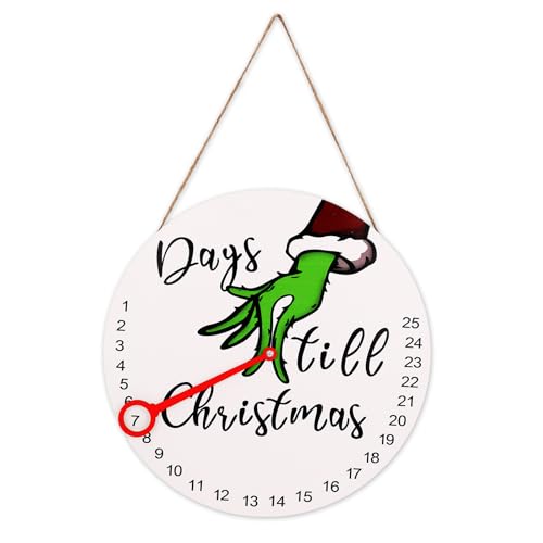 Advent Calendar, Calendarios de Adviento Calendario Adviento Navidad 25 Dias para Puerta, Pared, Mesa (A)