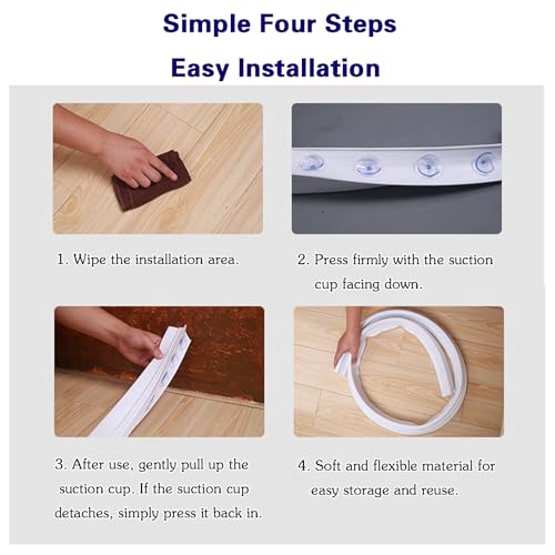 Barrera de ducha plegable flexible con protector antigoteo para fregadero 8