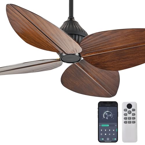 52" Tropical Palm Fan No Light