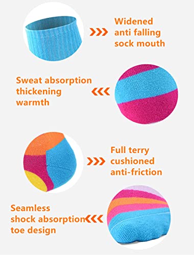 Pumkryth 2 Pack Ski Socks For Kids-Winter Warm Snowboard Thermal Socks Wool High Performance Socks For Skiing Snowboarding M #TOP2