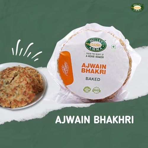 Image of Millet Amma Baked Ajwain Bhakhri - 360 Gms | (Pack of 2 - Each 180 Gms) | Ready to Eat | Best Choice for Snack Time, Parties & Events | Healthy Traditional Gujarati Snacks.