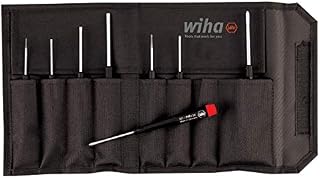 Wiha 26199 Slotted and Phillips Screwdriver Set in Rugged Canvas Pouch, 8 Piece
