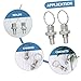 VILLCASE 5sets 4pcs Stainless Steel Spring Plunger with Pull Ring Durable Mechanical Accessories for Industrial Equipment Easy to Install Versatile Use Appliances Vehicles 4pcs*5