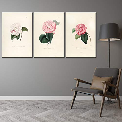 Impression affiche camélia fleur art décoratif mural moderne