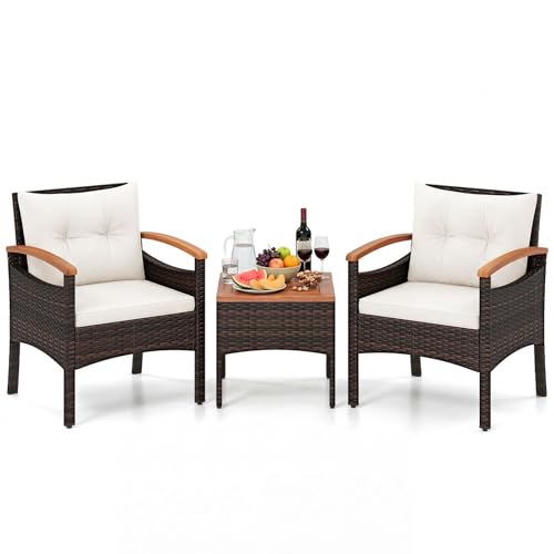 COSTWAY Conjunto Terraza 3 Piezas Conjunto