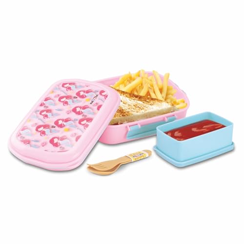 Image of Nayasa On The Go DLX Small Lunch Box, Leakproof, Durable - Perfect for School Kids,Pink