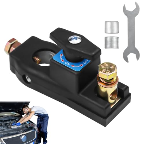 Battery Disconnect Switch, 12V-24V Isolator Switch, Anti-leakage Universals Battery Power Cut Kill Switch, Power Cut Off Accessories for Car Truck Boat Motorcycle