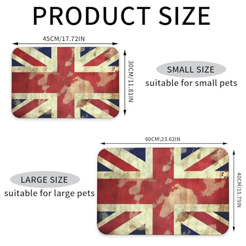 Tapis d'alimentation vintage Union Jack imperméable et absorbant - 5