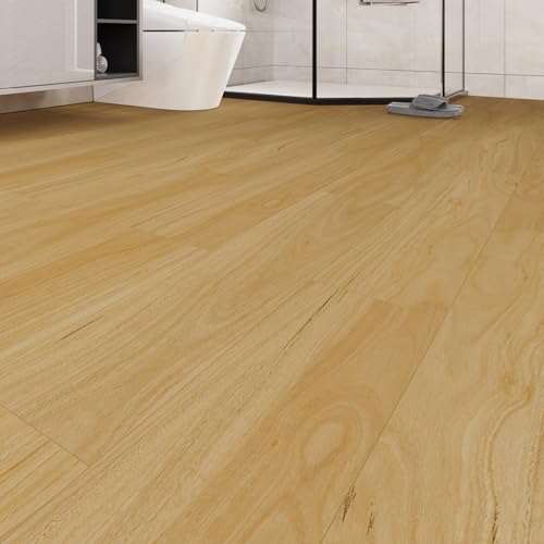 FLOREXP Vinyl Flooring - Lino Flooring with Classic Oak Wood Effect,Self Adhesive Floor Tiles,Self Adhesive Floor,2.0mm 18pcs Waterproof,for Kitchen Living Room Bathroom (27Sq.Ft,Classic Oak)