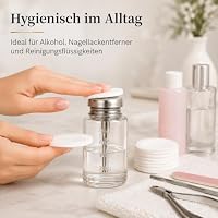 Beavorty 100 Ml Glas Pumpflasche Transparent NachfüLlbarer FlüSsigkeit Spender FüR Alkohol Nagellackentferner Mit Druckfunktion – Ansicht 9