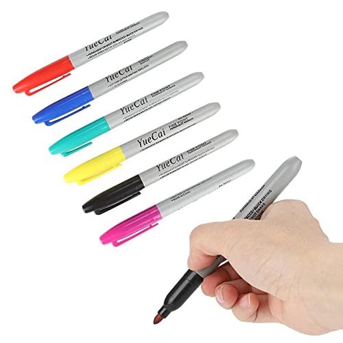 TOPINCN 6 Teile/satz Tattoo Filzstift, Tattoo Kennzeichnung Scribe Pen Chirurgische Haut Marker Stift Scribe Werkzeug für Make-Up Persönliche Zubehör MEHRWEG VERPACKUNG