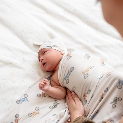 Image of Copper Pearl Swaddle Blankets for Newborns | Soft Stretchy Receiving Blankets for Boys and Girls | Large 46 x 46 Inch Baby Blankets | Lightweight and Breathable Swaddles | Ryder