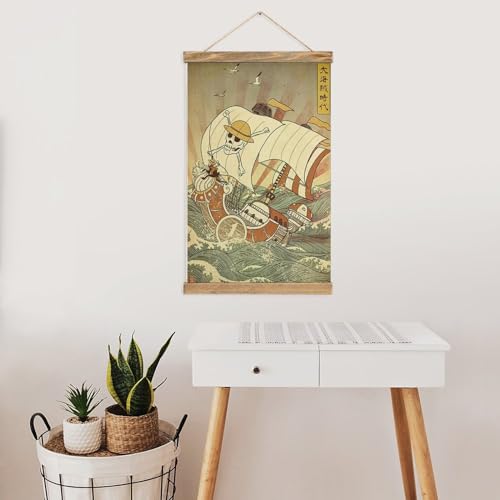 Generic Anime Posters Wall Hanging Scroll Wooden Frame Poster Canvas Wall Art For Bedroom Decor 13X20In thumb #6
