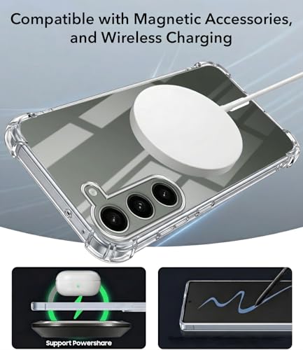 Image of Jkobi Shockproof Crystal-Clear Back Cover for Samsung Galaxy S23 5G (Magsafe Wireless Support | Drop & Camera Protection | Hard Polycarbonate)