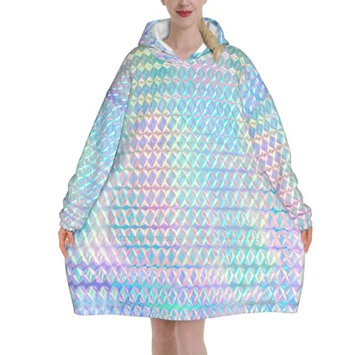 Couverture à capuche contre le froid avec motif holographique