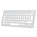OMOTON Bluetooth Keyboard for Mac, Wireless keyboard for Apple MacBook Pro/Air, iMac, iMac Pro, Mac Mini, Mac Pro, QWERTY UK Layout, Silver