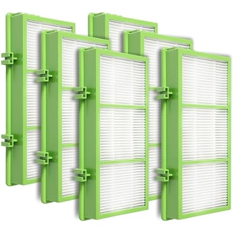 DerBlue 6pcs True HEPA Filter Compatible with Holmes AER1 Filter, Replacement Parts # HAPF300AH-U4R, HAP242-NUC Cover