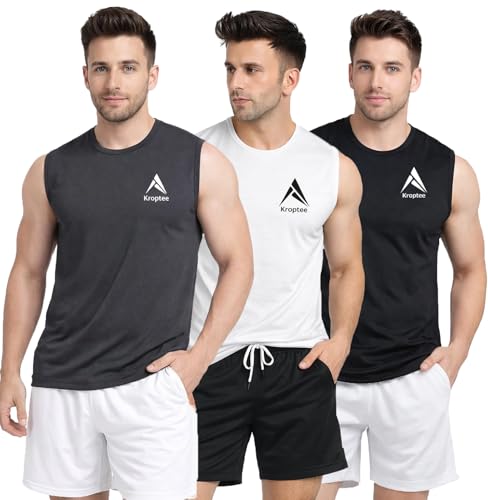 Image of Stylish Vest for Men | Vest for Boys - Perfect for Gym Workouts,| Men's Tank Top Regular fit|Cotton Combo Pack of 3 Sports Vest