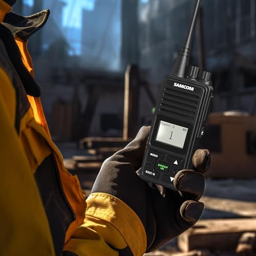 Image of SAMCOM UHF Programmable Handheld Two-Way Radios, 3000mAh Battery Rechargeable Heavy Duty 2 Way Radios Long Range, Walkie Talkies for Adults with Earpiece