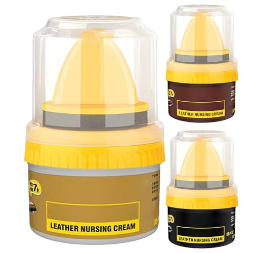 puzzlegame Leather Repair Cream Liquid Shoe Polish | 50ml Leather Shoe Polish with Sponge Applicator | Shoe Cream Shoe Polish Kit | Leather Repair Polish Cream Protects and Nourishes Leather