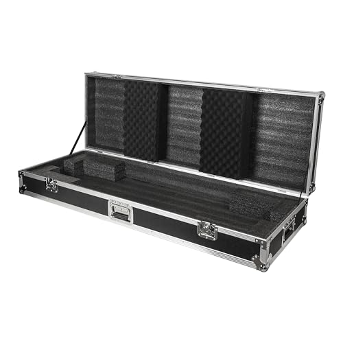 Sound Town Plywood 88-Note Keyboard ATA Flight Case, with Recessed Wheels, Handles and Latches, High-density Foam Interior (STRC-KB88W)