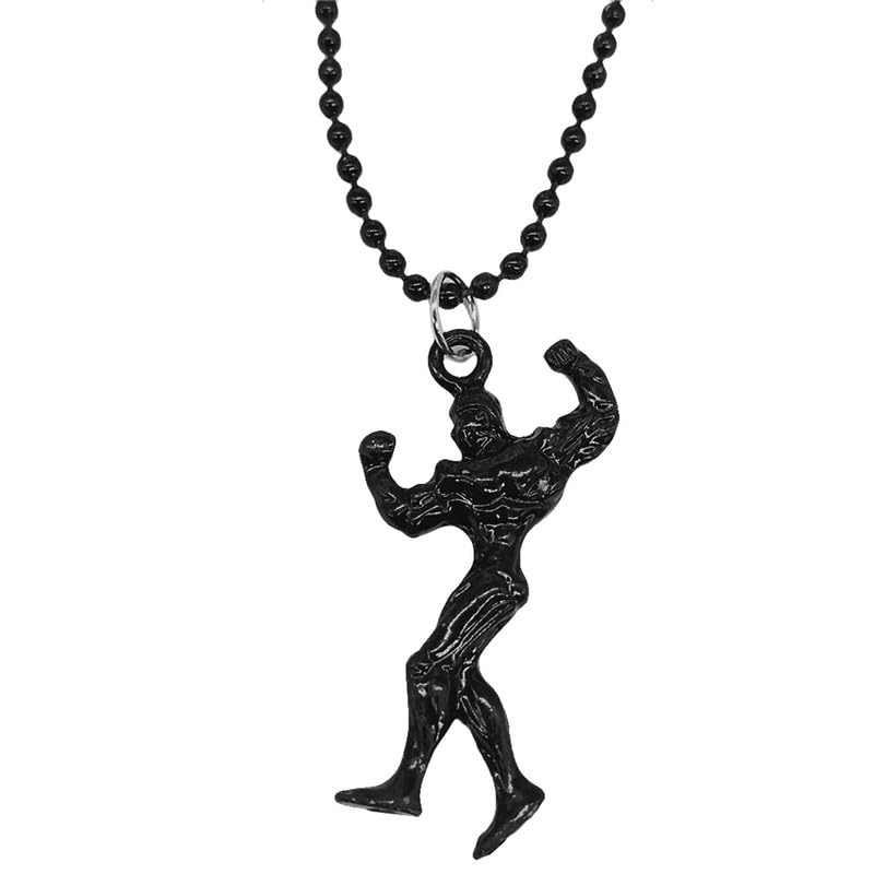 M Men StyleWeightlifting Fitness Bodybuilding dumbbell (barbell) Sports Gym Jewelery Sterling Silver Stainless Steel Pendant Necklace Chain For Men And Women SPn202090