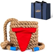 GOTHINK Tug of War Rope for Kids and Adults, Field Day Family Reunion Birthday Party Games, Camping Picnic Games, Outside Yard Lawn Carnival Game, Fun for Team Building Activities Outdoor Games 20FT