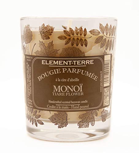 Element-Terre Bougie 200 Grammes, 50 Heures Parfum Monoï