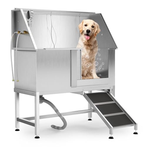 ActiveTrail 50 Inch Dog Washing Station, Heavy-Duty Professional Stainless Steel...