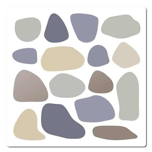 GORGECRAFT 30x30cm Plantilla de Bloques de Piedra Plantilla de Plástico Cuadrada Grande Patrón de Piedra Geométrica Plantillas de Dibujo Reutilizables para Pintar Sobre Madera Muebles de Pared